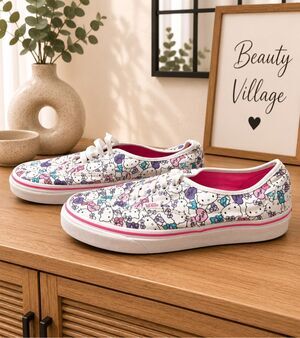 Vans x Hello Kitty Authentic Lo Pro Unisex Canvas All Over Print "Candy Hearts"